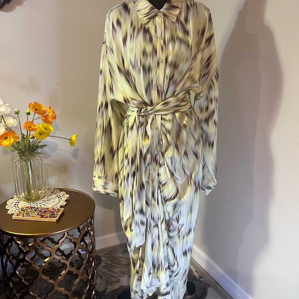 Steve Madden Yellow and Black High Low Dress